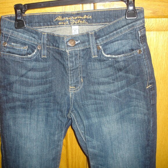 WMN'S ABERCROMBIE&FITCH JEANS SIZE OS STRETCH BLUE - Picture 3 of 7